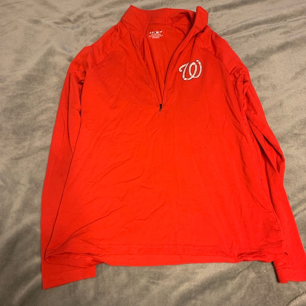 Under Armour Red 1/4 Zip Pullover Jacket